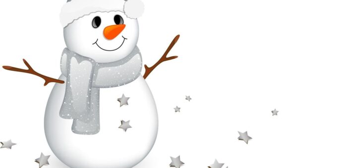 Снеговик картинка серый фон и звезды