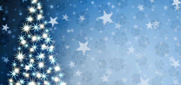 новогодний фон ёлка со звездами