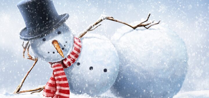 новый год снеговик 2023 в шарфу