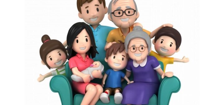 семейная картинка для детей