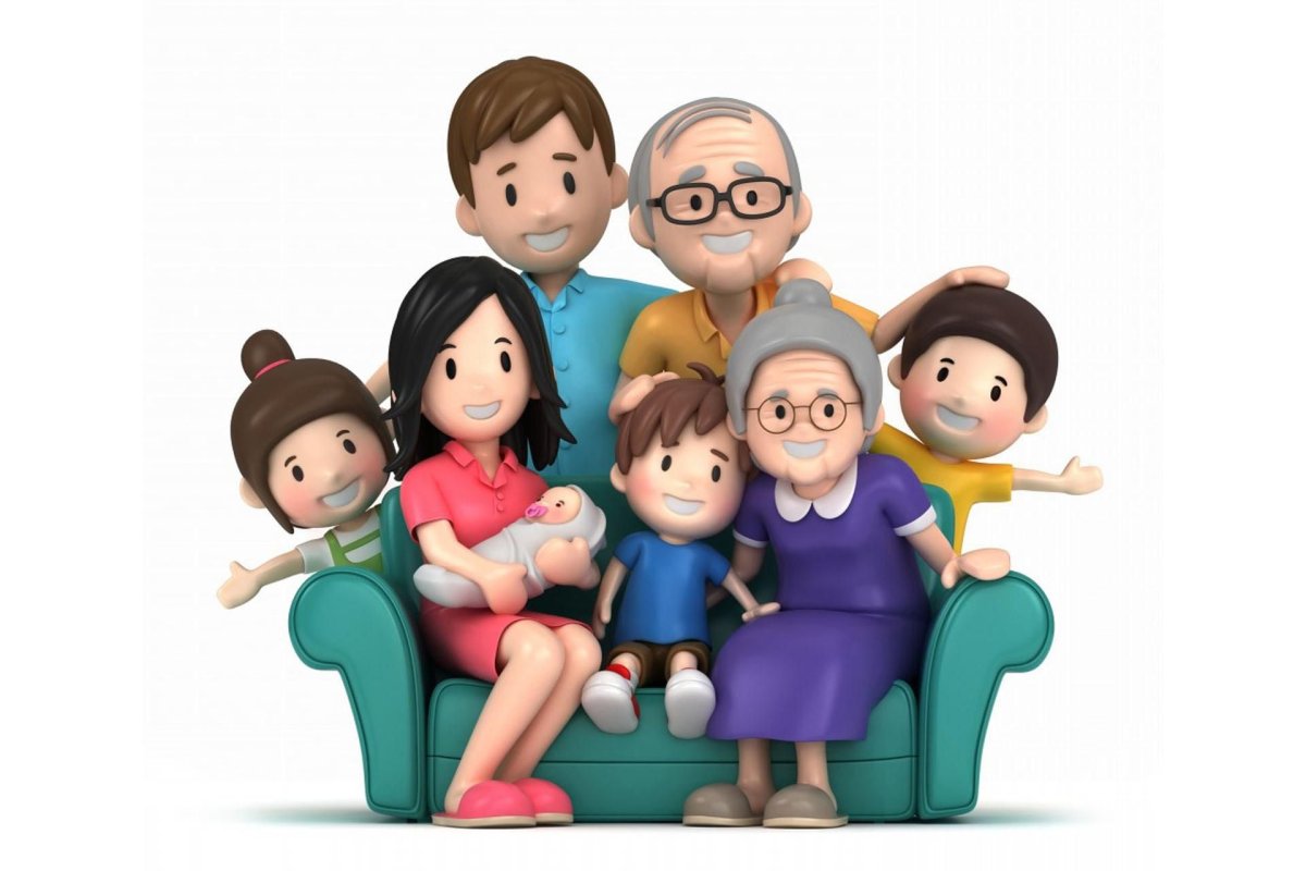 семейная картинка для детей