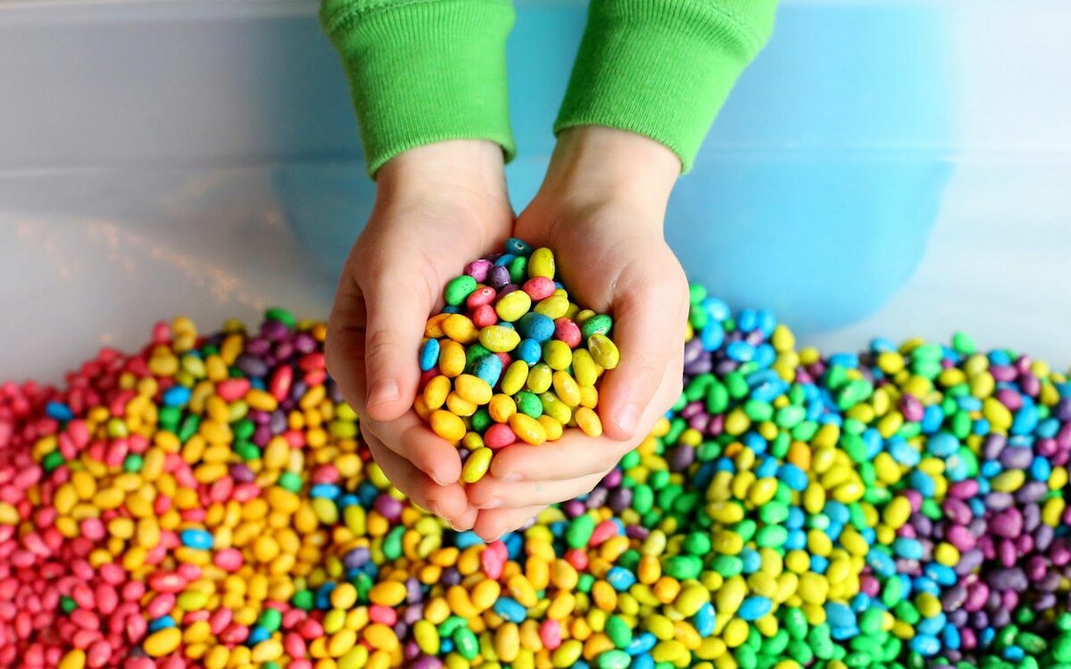 Игры для детей с фасолью