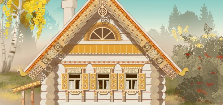 картинка русская изба