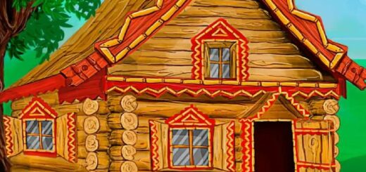 русская изба рисунок 2024