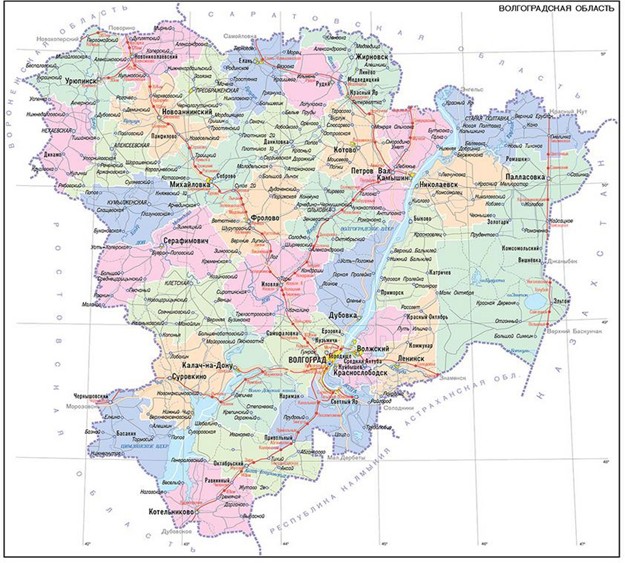 карта волгоградская область