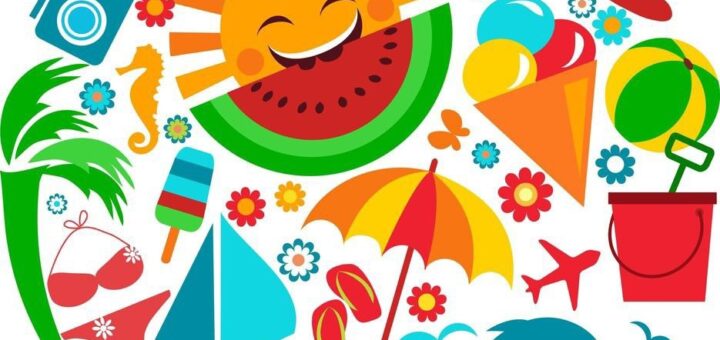 лето картинки детские