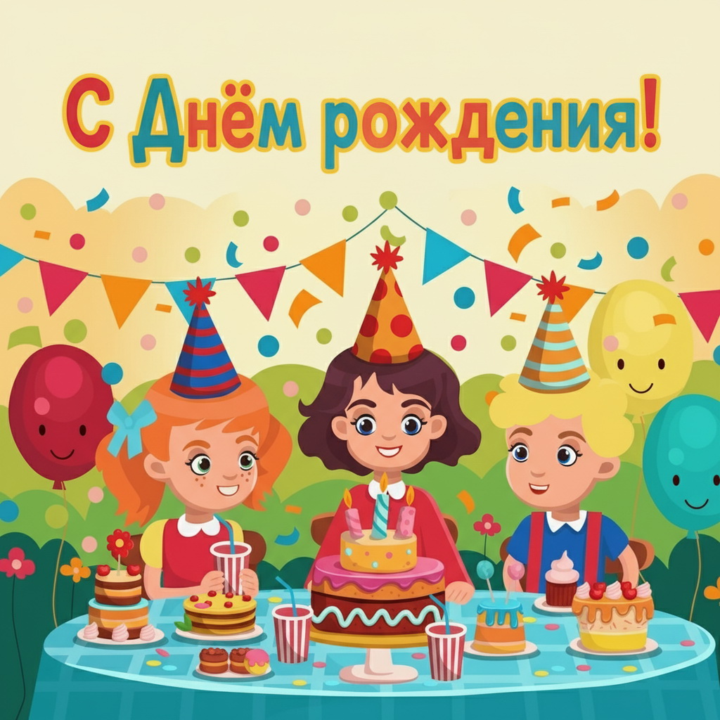 с днем рождения 2026 картинка дети за столом.jpg